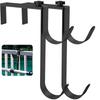 2Pcs Double Hook Pool Pole Hanger Metal Fence Hooks Sturdy Pool Pole Fixing Hooks  Hanging Hose