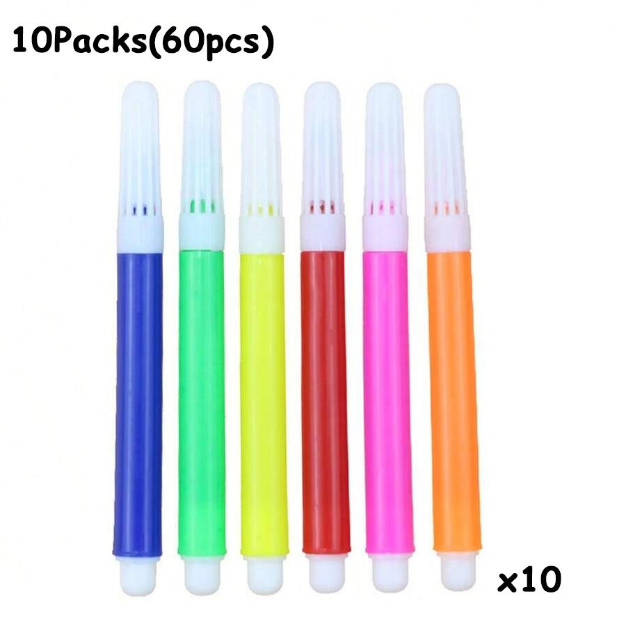 5-20Packs 6-Color Mini Watercolor Pen 9.5cm Graffiti Painting Pen Suitable for Paper Non-woven Canvas Painting DIY Drawing Pen