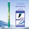 Refillable Ergonomic Fountain Pen for Students - Transparent Colored Plastic Design