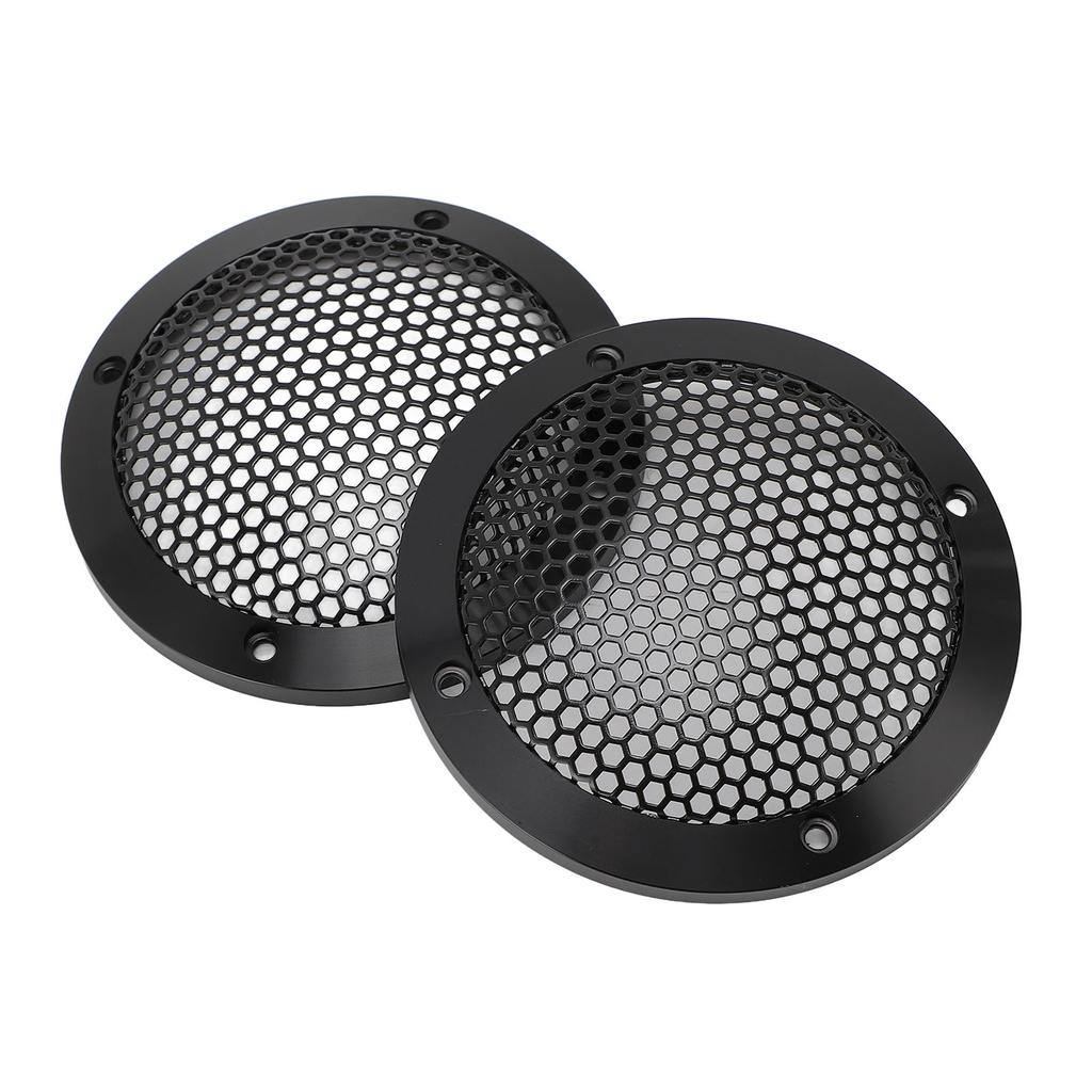 2PCS Ceiling Speaker Grill Cover 92mm Iron Aluminum Round Speaker Mesh Cover Grille Protector for Home Theater Car