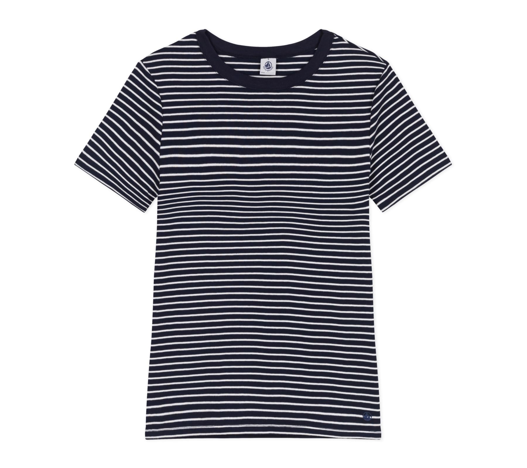 

Petit Bateau Mini Футболка с коротким рукавом и круглым вырезом A0D3Q XXS Матроска Темно-синий/Молочный