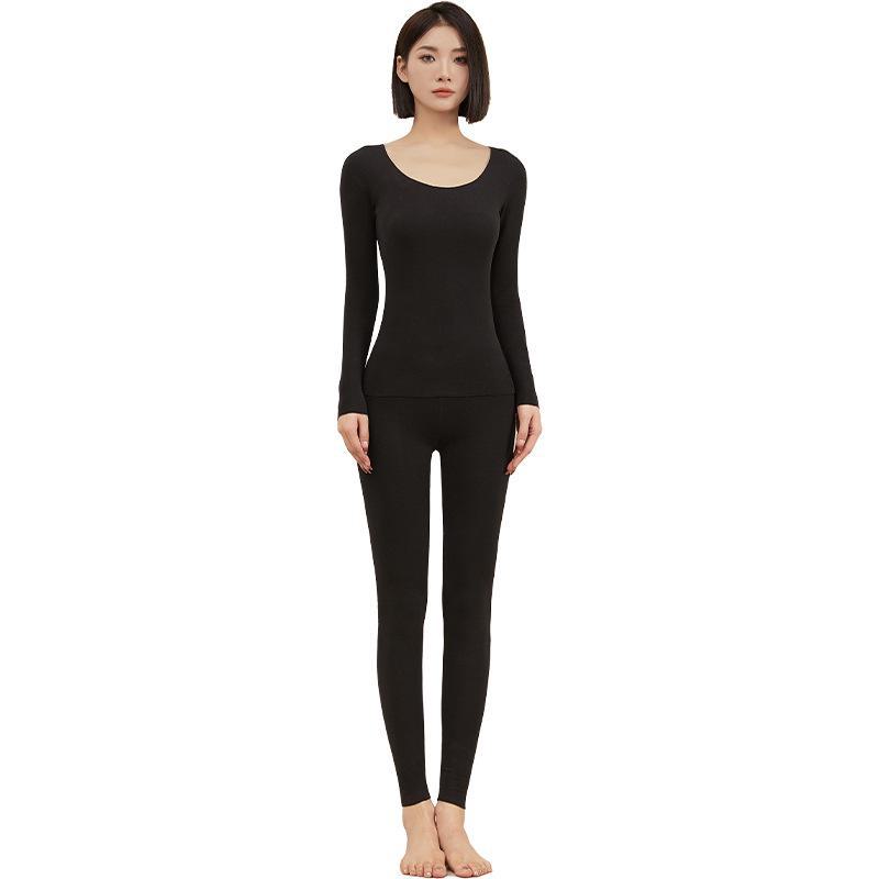 Women's High Elastic German Velvet Thermal Suit - Cashmere Silk Double-Sided Heating Autumn Clothes & Pants