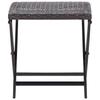 Folding Stool Poly Rattan Brown