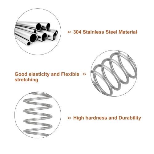 uxcell Compression Coil Springs, 0.8mm Wire Diameter, 9mm Outer Diameter, 35mm Free Length, 304 Stainless Steel, for Repairs, Experiments, Industrial