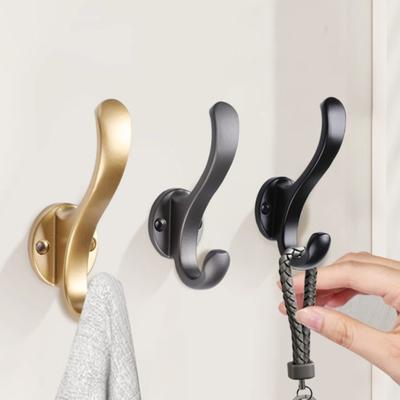 Wandmontierter Legierungshaken Eingangsschlüsselaufhänger Schwerlast Schlafzimmer Mantel Schal Aufhänger Wandhaken für Eingangsbereich Badezimmer Küche