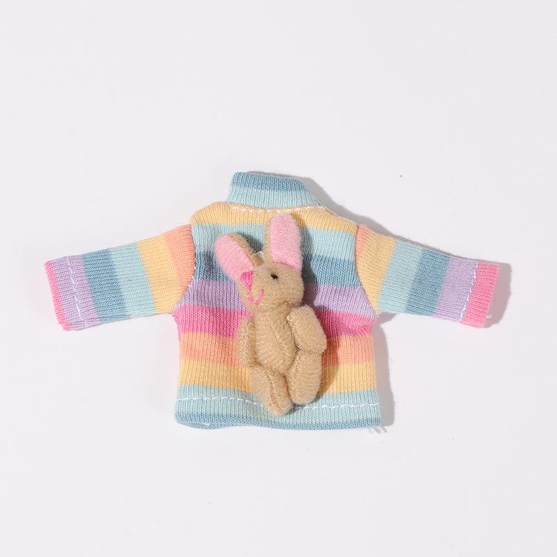 OB11 Doll Clothes Cute Bear Rabbit Collar Short Sleeve Shorts Coat for Obitsu11, Molly, GSC, YMY, 1/12bjd Clothes Accessories