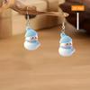 Blue Cartoon Snowman Christmas Earrings – Cute Acrylic Holiday Gift