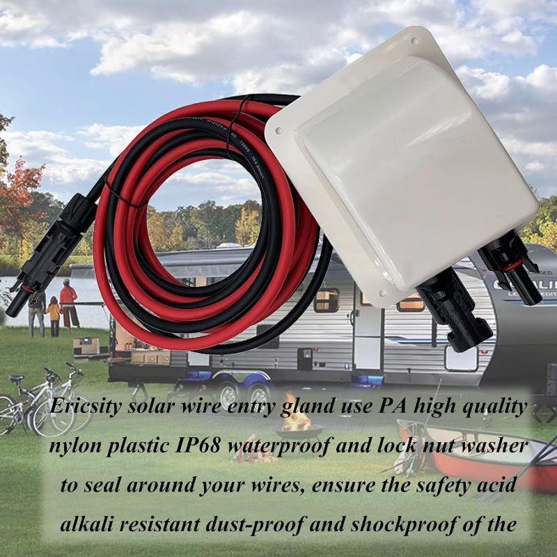 Solar Weatherproof Entry Gland Entry Housing With Extension Cable Solar Connector Solar Project For Rv Yacht Campervan