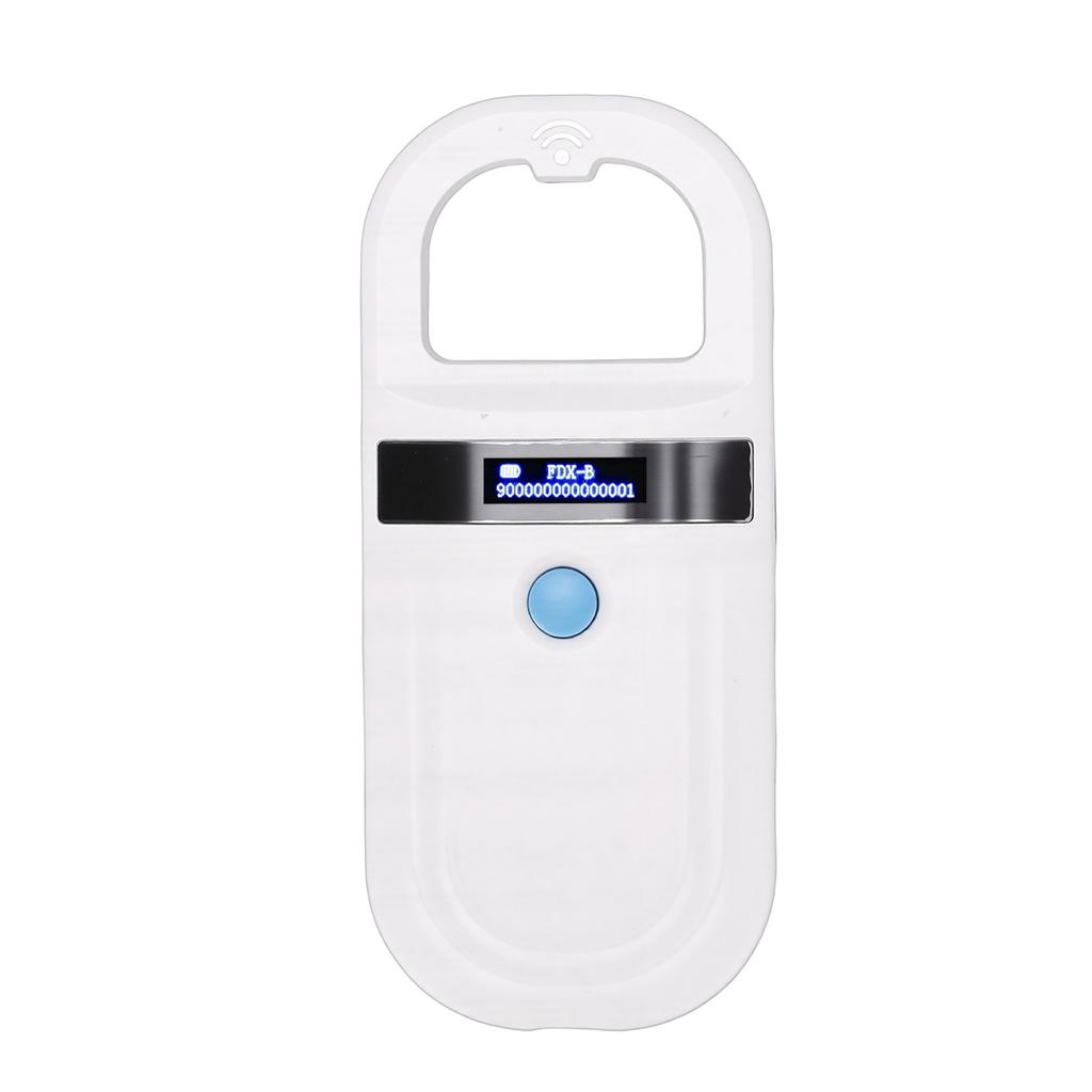 Pet Microchip Reader 128 Records Data Storage Animal ID Tag Handheld Scanner with OLED Display Screen Support for FDX B