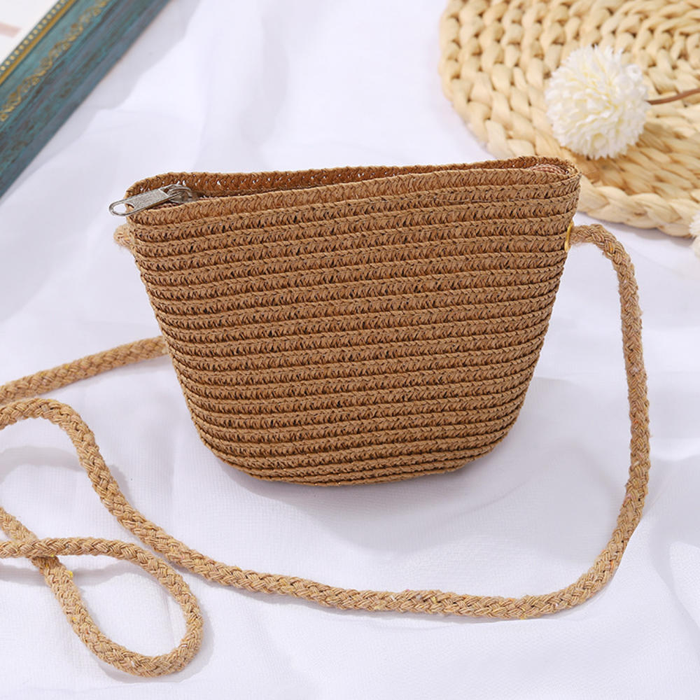 Weiche Stroh-Tragetaschen Personalisierte Reise-Einkaufstasche Strand-Webhandtasche Damen Böhmische Umhängetasche Valentinstagsgeschenk