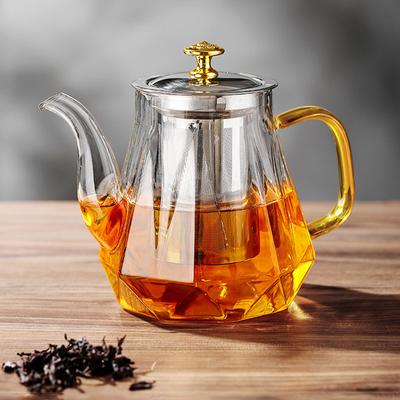 Cam Çaydanlık Isıya Dayanıklı Çaydanlık Paslanmaz Çelik Çay Demliği Şeffaf Çaydanlık Ev Kahve Çiçek Çayı Cam Şişe