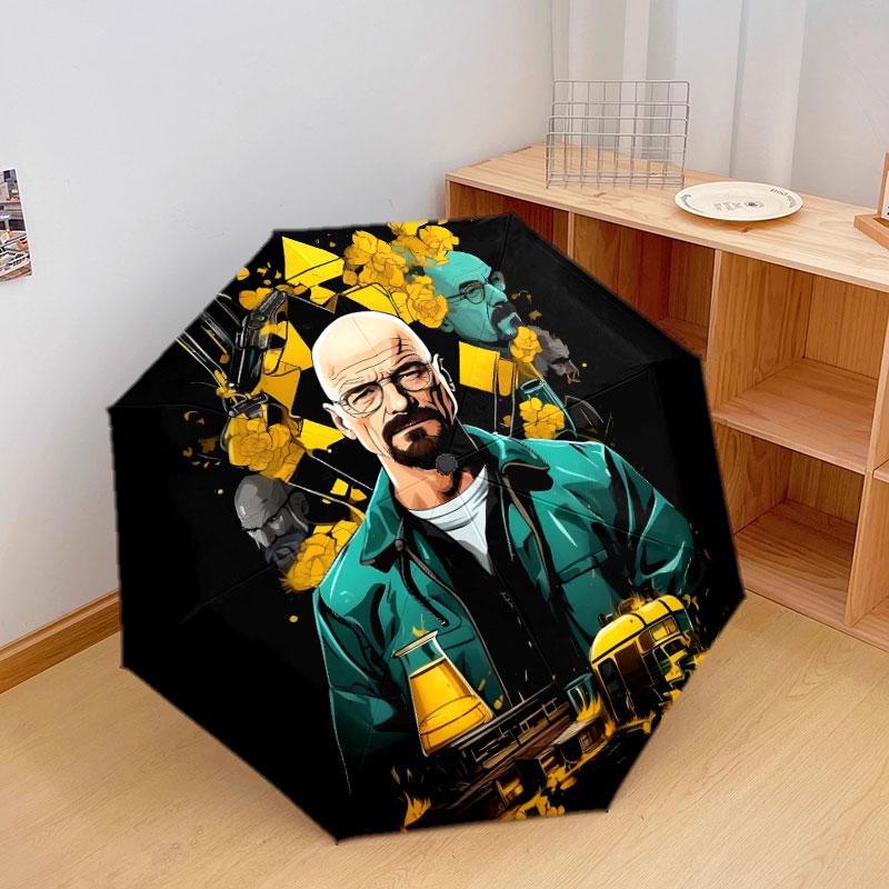 breakingbad Pattern Pattern New Style Umbrella, 1 Piece Automatic Folding Umbrella, Portable Foldable Travel Umbrella, Outdoor Umbrella,Birthday Gift
