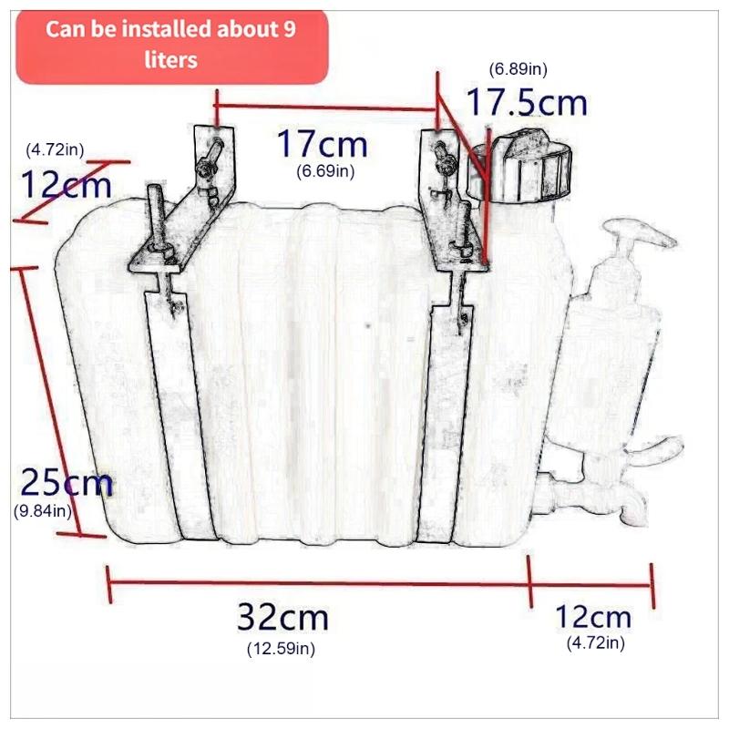 Serbatoio dell'acqua per lavaggio a mano 9L Serbatoio portatile per lo stoccaggio dell'acqua per camionisti Pulizia delle mani sulla strada Montaggio rapido Materiale ABS