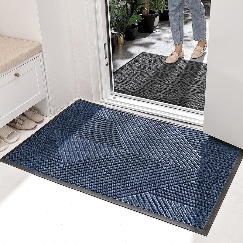 Nordic Simple Rubber Entrance Door Floor Mat Carpet Entrance Door Mat Polypropylene Scraper Dust Dust Anti-slip Mat