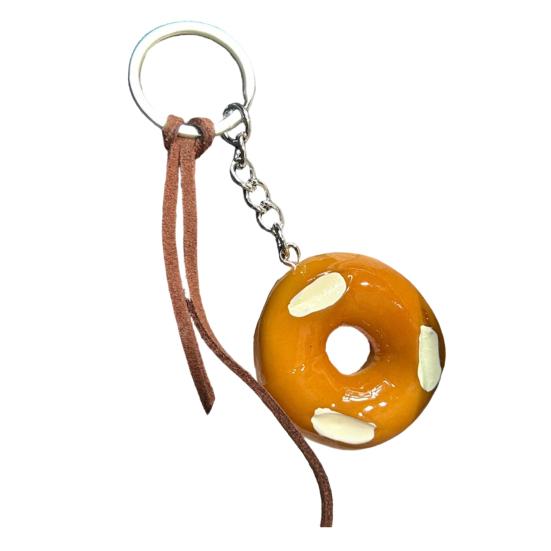 Bag Pendant 1:1 Realistic Simulated Bread Shape Resin Keychain with Rope Decor High Simulation Baguette Bagel Charm Key Holder