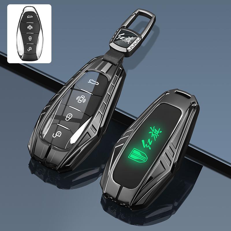 

For Hongqi HS5 H5 H6 H9 EH7 HS7 H7 L5 HS3 L9 HQ9 Car Smart Remote Key Case Protection Cover Key Shell Keychain Accessories