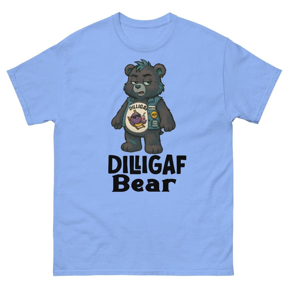 

Unisex DILLIGAF Bear Tee, Funny Care Bear T-Shirt, Care Bear Inspired Tee L