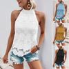 2024 Sommer Ärmelloses Spitzen-Neckholder-Top - Europäischer und Amerikanischer Stil, Frische Künstlerische Damenbekleidung