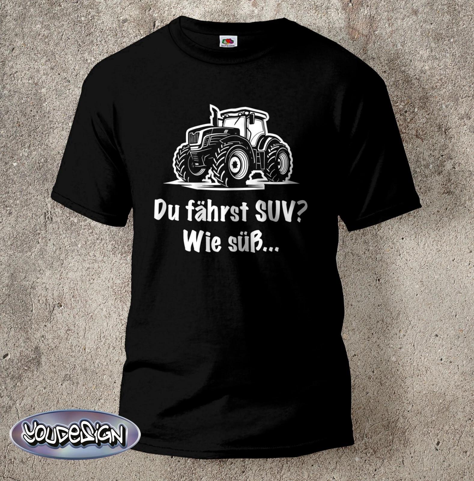 Farmer Shirt Fun T-Shirt Tractor Tractor vs SUV Farmer Farmer S-5XL XS