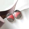 J.Lauren Coral Marcacite Silver Earrings Be0706