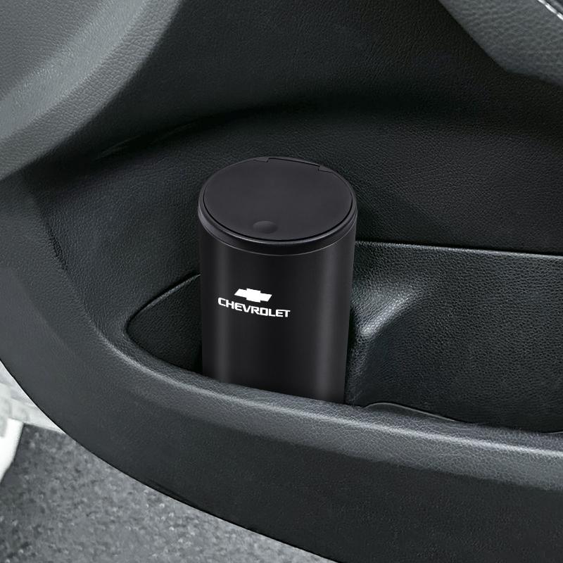 Auto-Getränkehalter-Mülleimer aus Aluminiumlegierung, Müllbehälter, Aschenbecher für Chevrolet Corvette Montana TrailBlazer Silverado Traverse Camaro Malibu