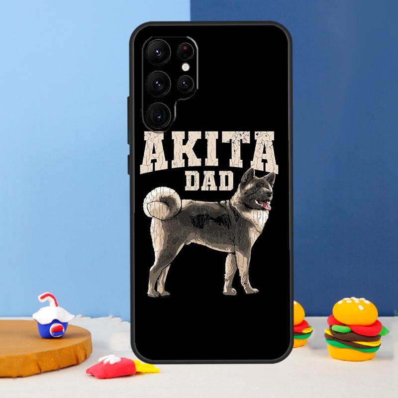 Animal Cartoon Akita Dog Phone Case For Samsung Galaxy S25 Ultra S9 S10 S20 S21 S22 Plus S23 FE S24 Ultra Cover Coque
