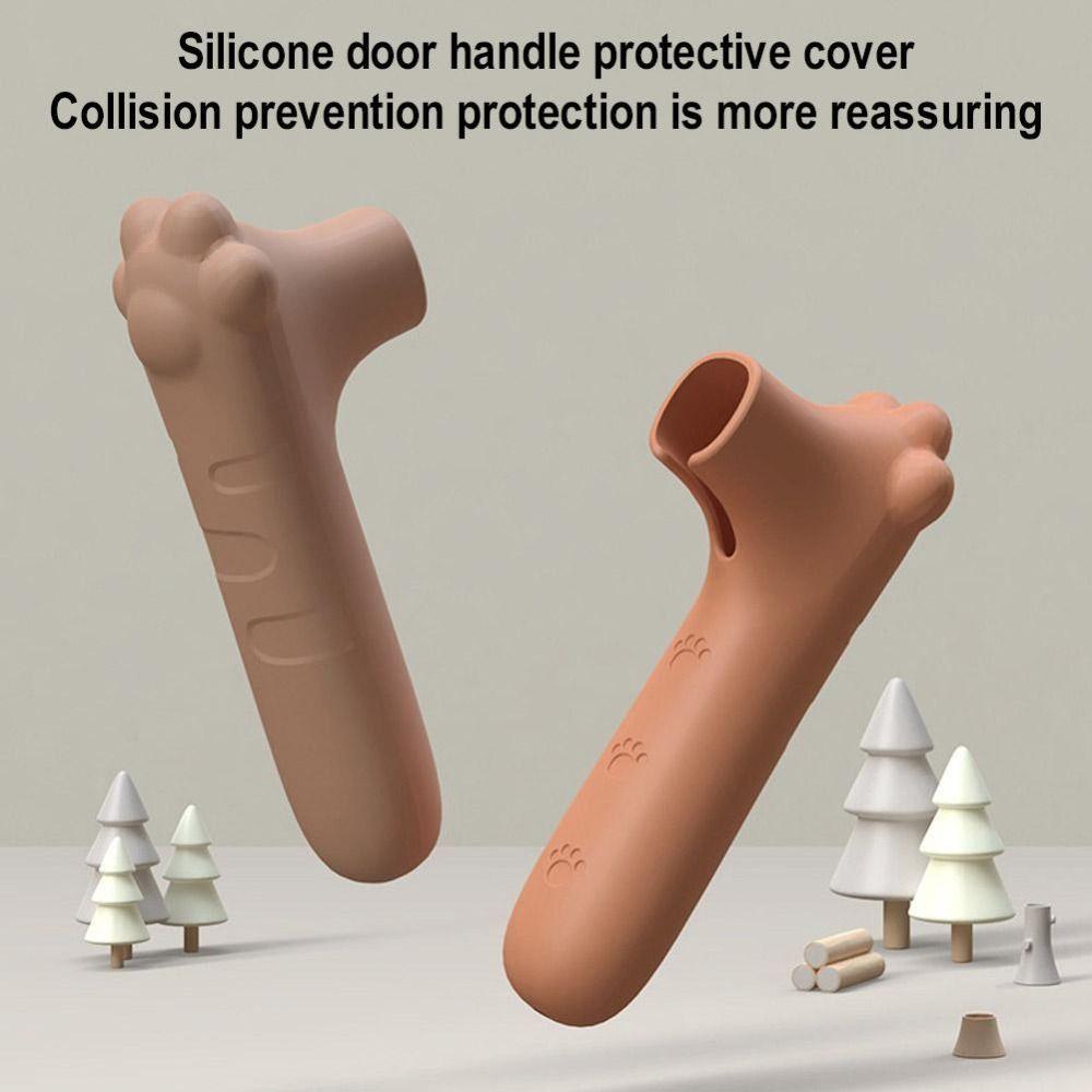 Cat Claw Door Knob Cover Silicone Protective Pad Cute Kids Safety Doorknob Protector  Home