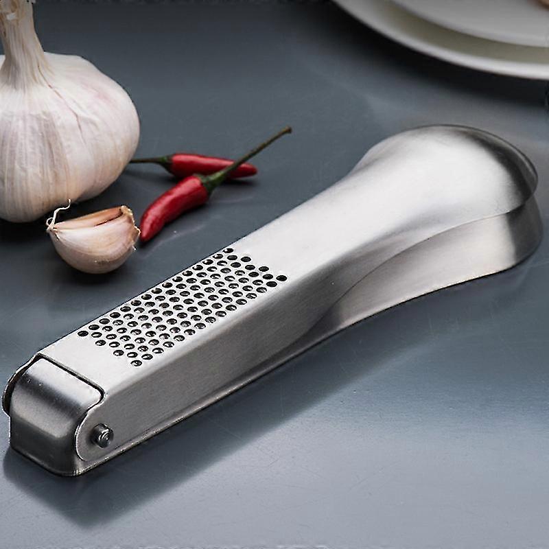 Stainless Steel Garlic Press Crusher Manual Squeezes Tool Kitchen Cooking Tools