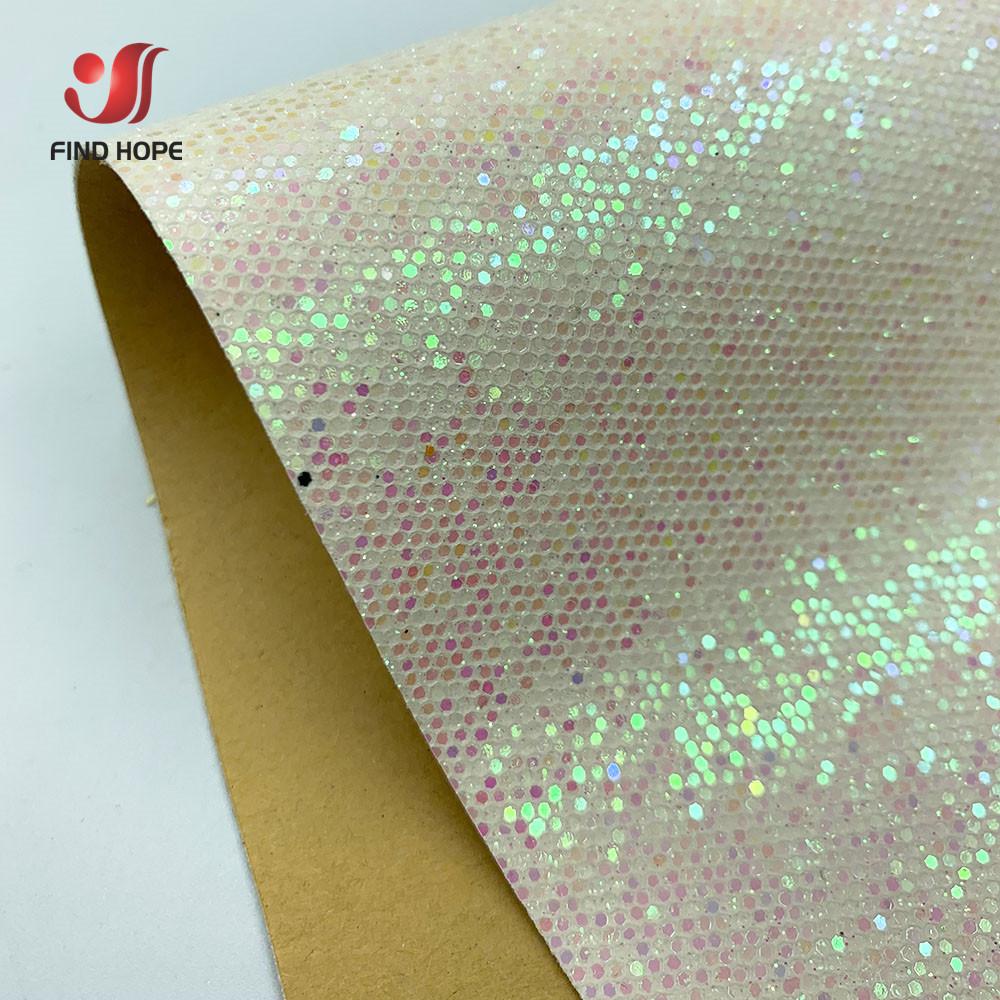 Selbstklebendes Diamant-Glitzer-PU-Kunstleder-Vinyl-Funkelndes Stoffmaterial Bastel-Schleifen-Dekor Handgemachtes DIY