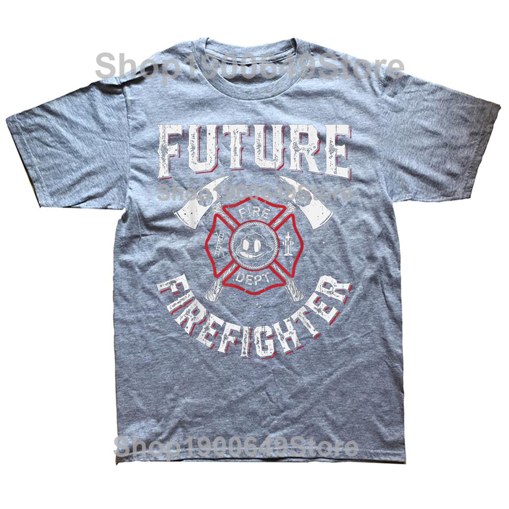 Future Firefighter Line Firefighting T Shirts Graphic Streetwear Short Sleeve Birthday Gifts Summer Style Tshirt Mens Clothing