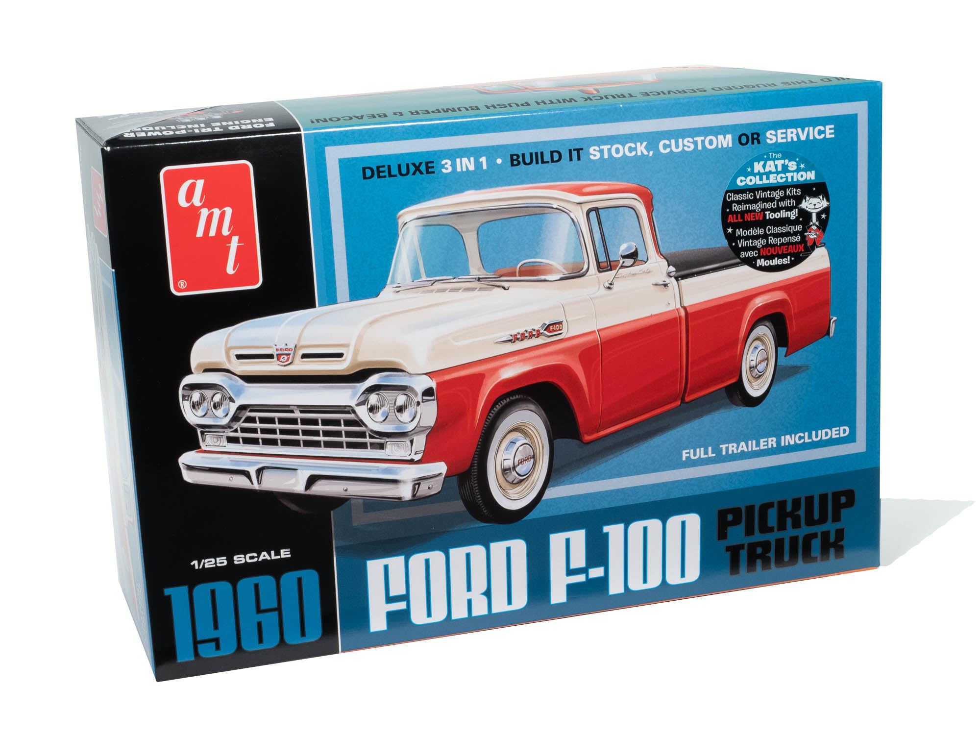 

AMT 1960 Ford Pickup Trailer Included Plastic Model AMT1407 1/25 F-100
