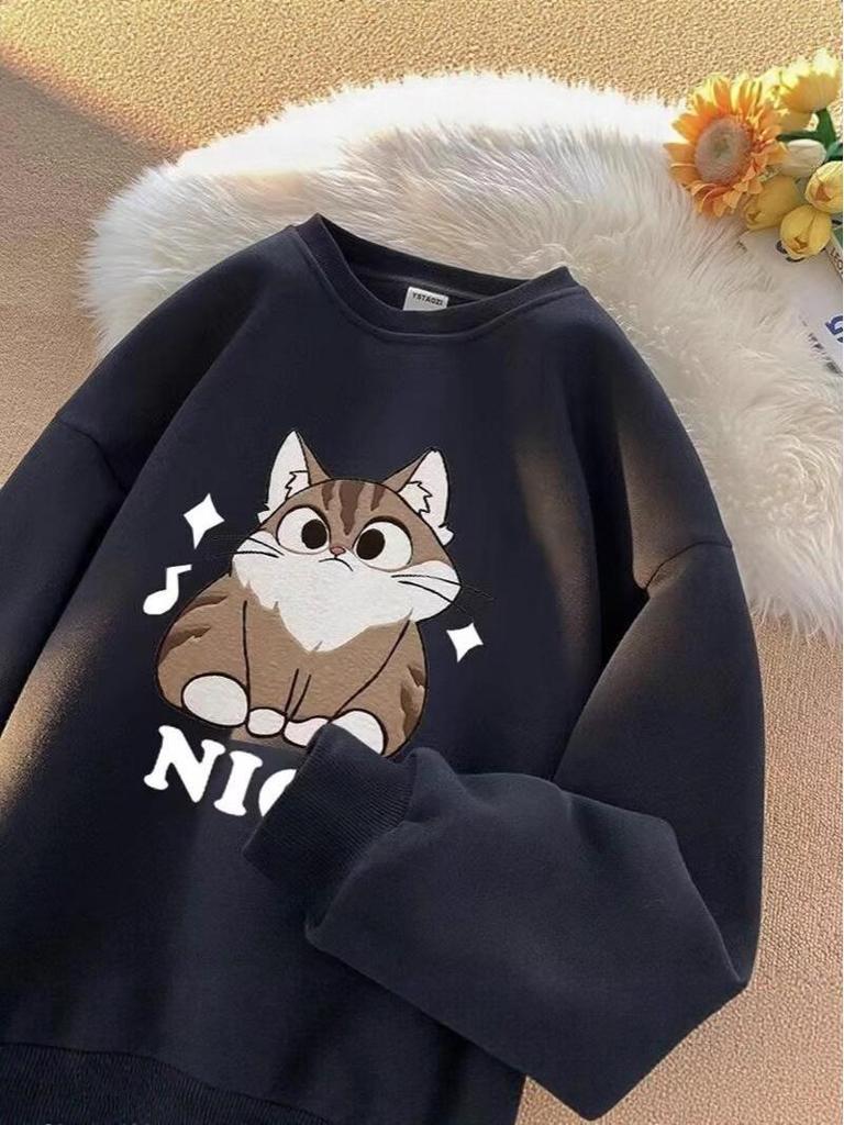 Men's Youth Round Neck Loose Hoodie - Spring/Autumn 2025 Edition