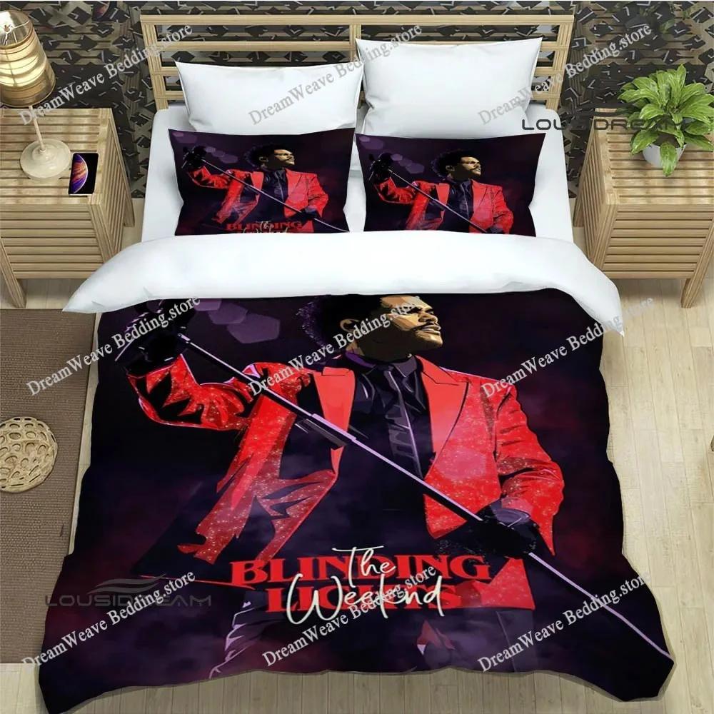 3D Print Singer The Weeknd Bedding Set Duvet Cover Bed Set Quilt Cover Pillowcase Comforter King Queen Size Boys Adult963963