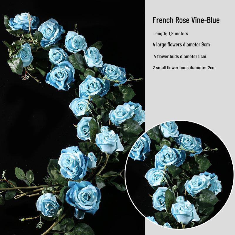Artificial Rose Vine Wall Decor for Air Conditioner Pipes