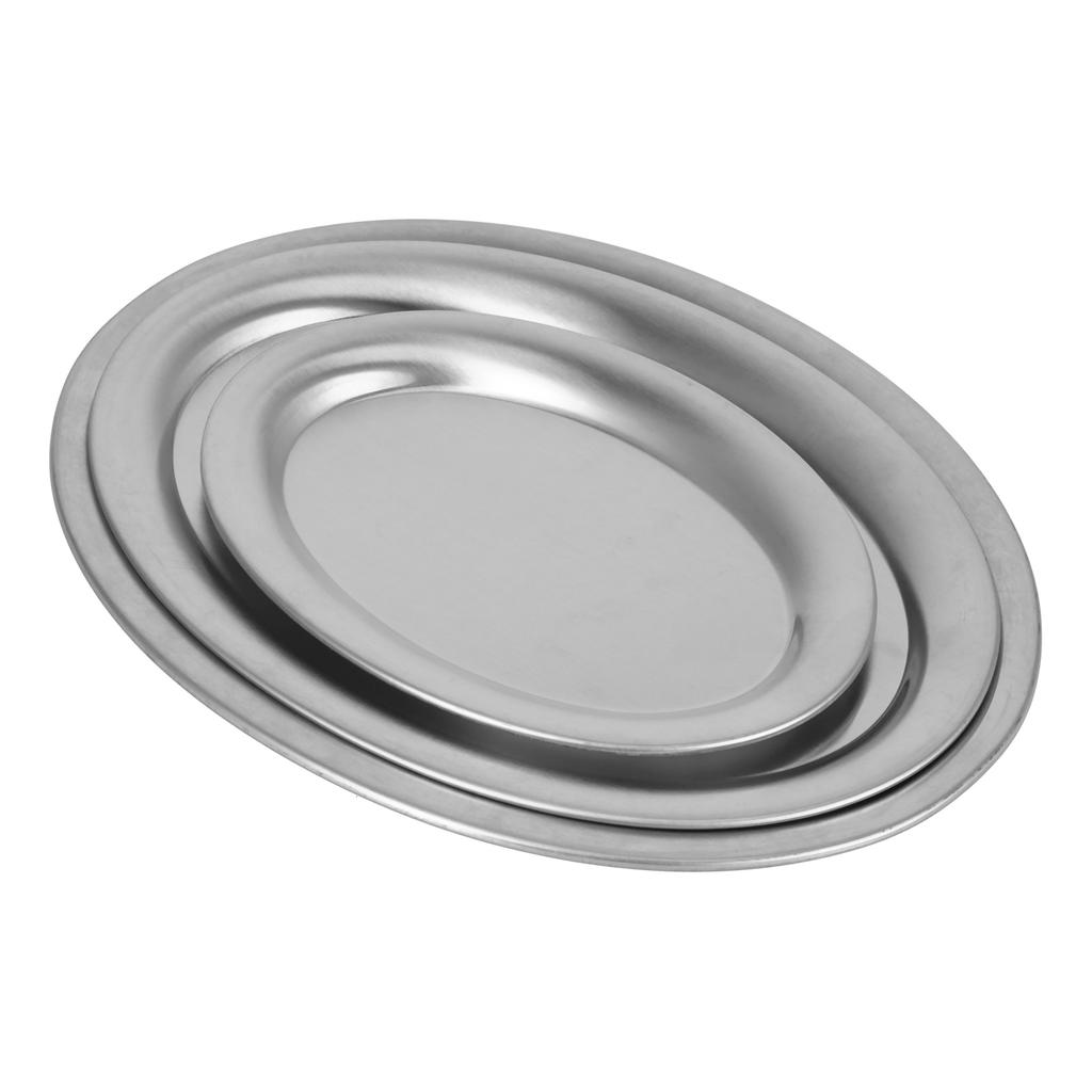 3pcs Stainless Steel Dessert Tray Mirror Polishing Process Snack Jewelry Display Tray