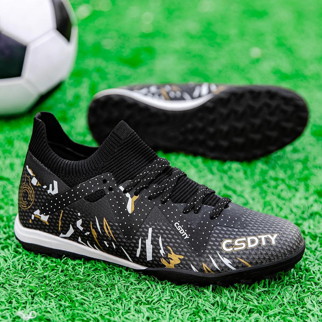 Professional Men Football Shoes Fast Grass Training Football Field Boots Indoor Original TF/FG Soccer Shoes Boy Training Sneaker