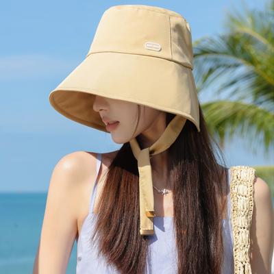 Modischer einfarbiger Fischerhut für Damen, Sommer, breite Krempe, Sonnenschutz, UV-Schutz, schnell trocknende Eimerhut, Outdoor-Hut für Mädchen