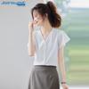Jeanswest Women's V-Neck Short Sleeve Shirt