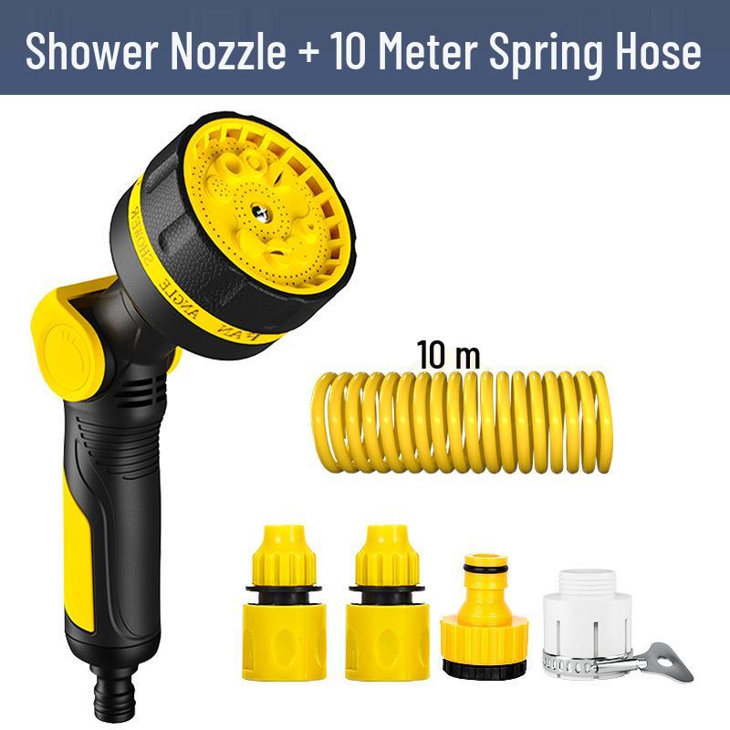 High-Pressure Car Wash Water Gun with Soft Hose and Spray Nozzle