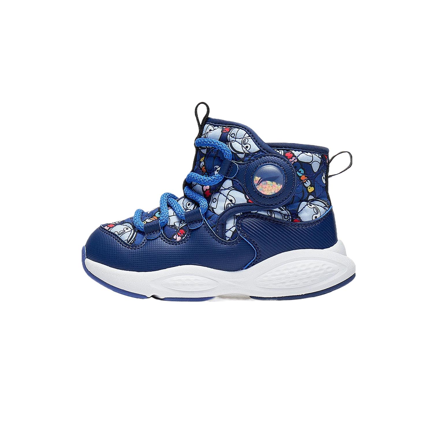 

Li Ning Детская спортивная повседневная обувь из синтетической кожи Snow 2.0 Универсальная Удобная Теплая Высокая уличная обувь Детская обувь YKNT120-31 30