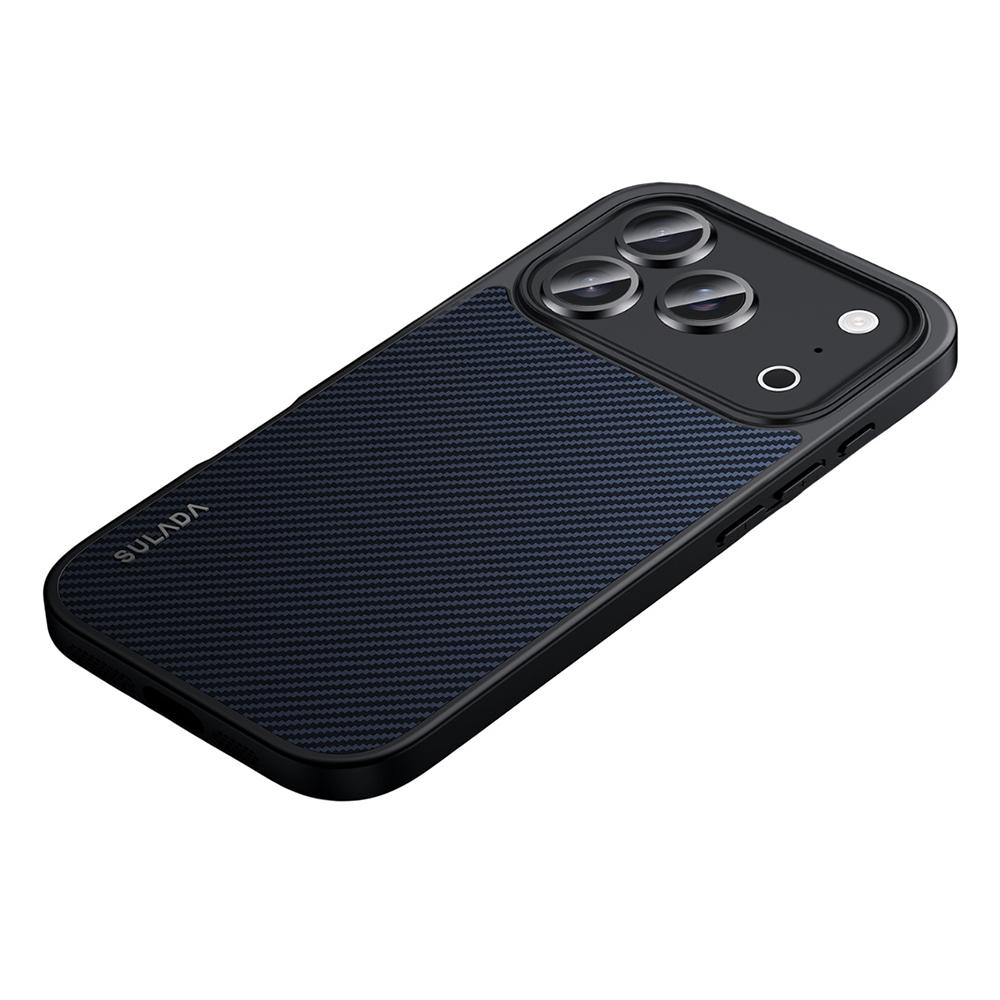 SULADA For iPhone 17 Pro Case Compatible with MagSafe Metal Lens Frame PU+TPU Phone Cover