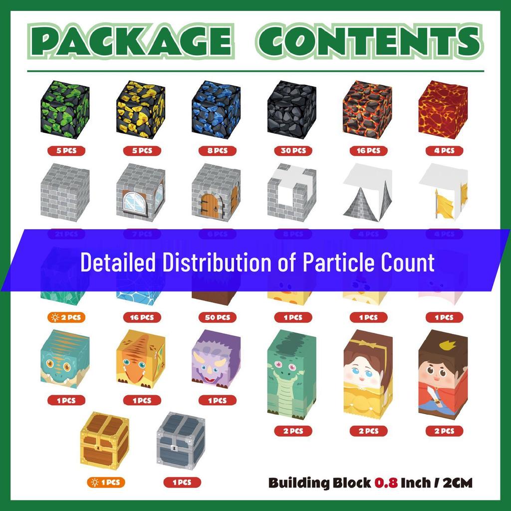 Mini Magnetic Building Blocks: Light-Up Forest Adventure Toy Set