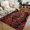 Non-Slip Vintage Mandala Area Mat Bohemian Style Polyester Rug for Living Room Bedroom Entryway Vibrant Home Decoration Carpet