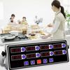 4/6/8 Channels LED Commercial Kitchen Timer Digital Screen Fried Chicken Timer Adjustable Volume Cooking Reminder Device