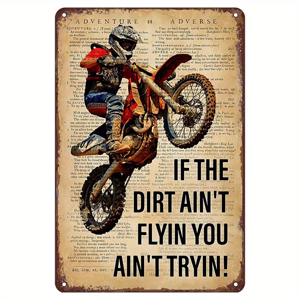 Vintage Motorsykkelentusiaster Metallkunst Nostalgisk Garasjedekor Metallblikkskilt Plakater Skilt for Bar Garasje Klubb Vintage Elskere