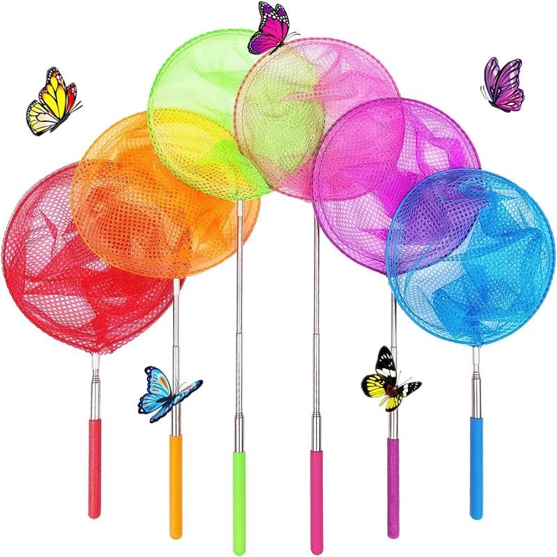 Stainless Steel Dip Net Butterfly Fishing Nets Pocket Fish Dip Net Poles Fishing Telescopic Pole Net Head Fishing Gear Supply