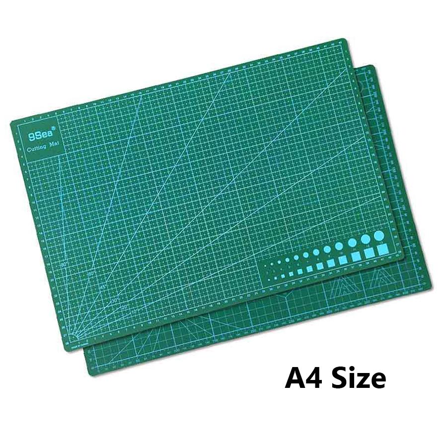 A4 Self-Healing Double-Sided Cutting Board, Grid-Patterned Craft Mat for Carving, Handmade Art and Utility Knife Cutting Tasks