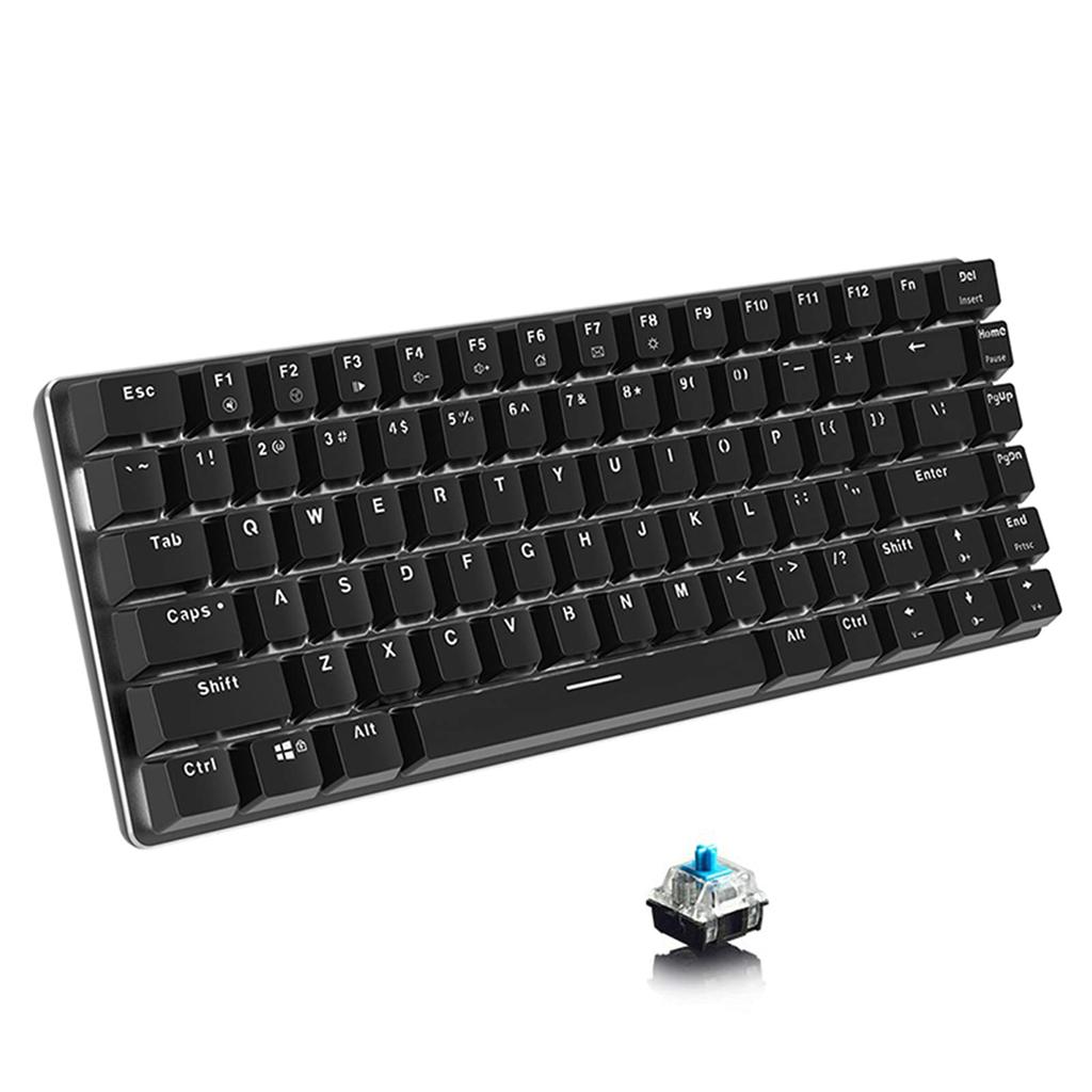 Ajazz AK33 Gaming Keyboard, 82 Keys, Anti-Collision, Waterproof, Mechanical Keyboard for DesktopLaptops, Wired, 18 Backlights, Detachable USB Cable