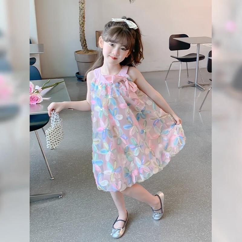 Anneyol Girls' Summer Floral Princess Dress