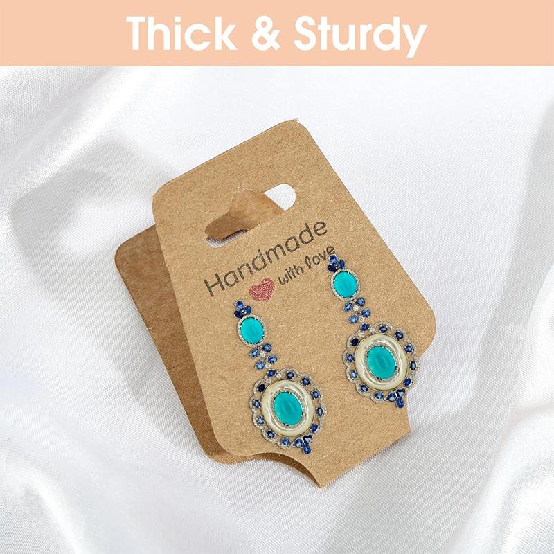 100Pcs/Lot Necklace Card Pendant Diy Handmade Folding For Hair Clip Bracelet Jewelry Display Self-Adhesive Paper Hang Tags Card